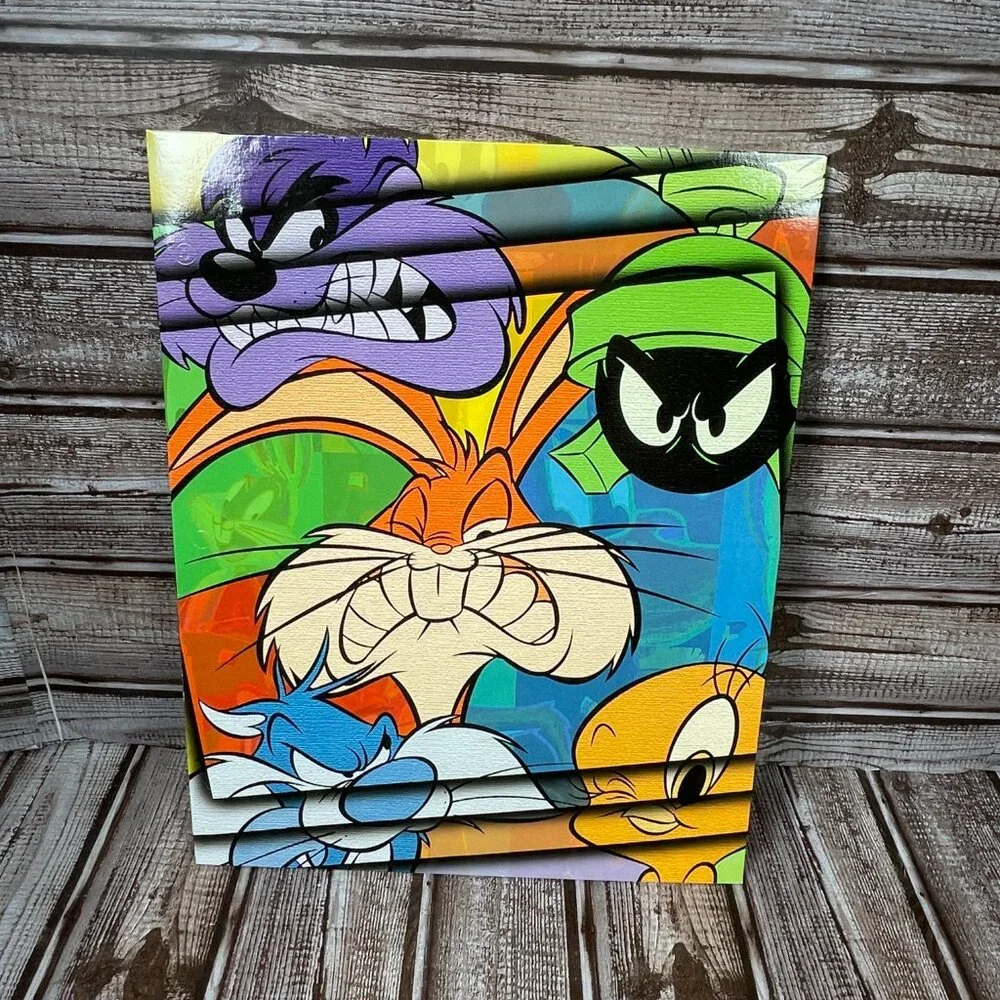 Lot of 3 Vintage Looney Tunes Folders Portfolio Organizer Stuart Hall 1999 NEW